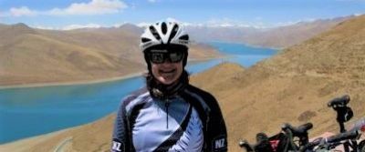 Kara Murray Cycling on the  tour with redspokes